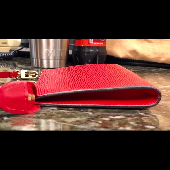 Authentic Louis Vuitton Red Epi Pochette - Picture 3 of 8